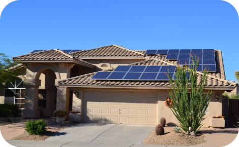 House having Solar Panels