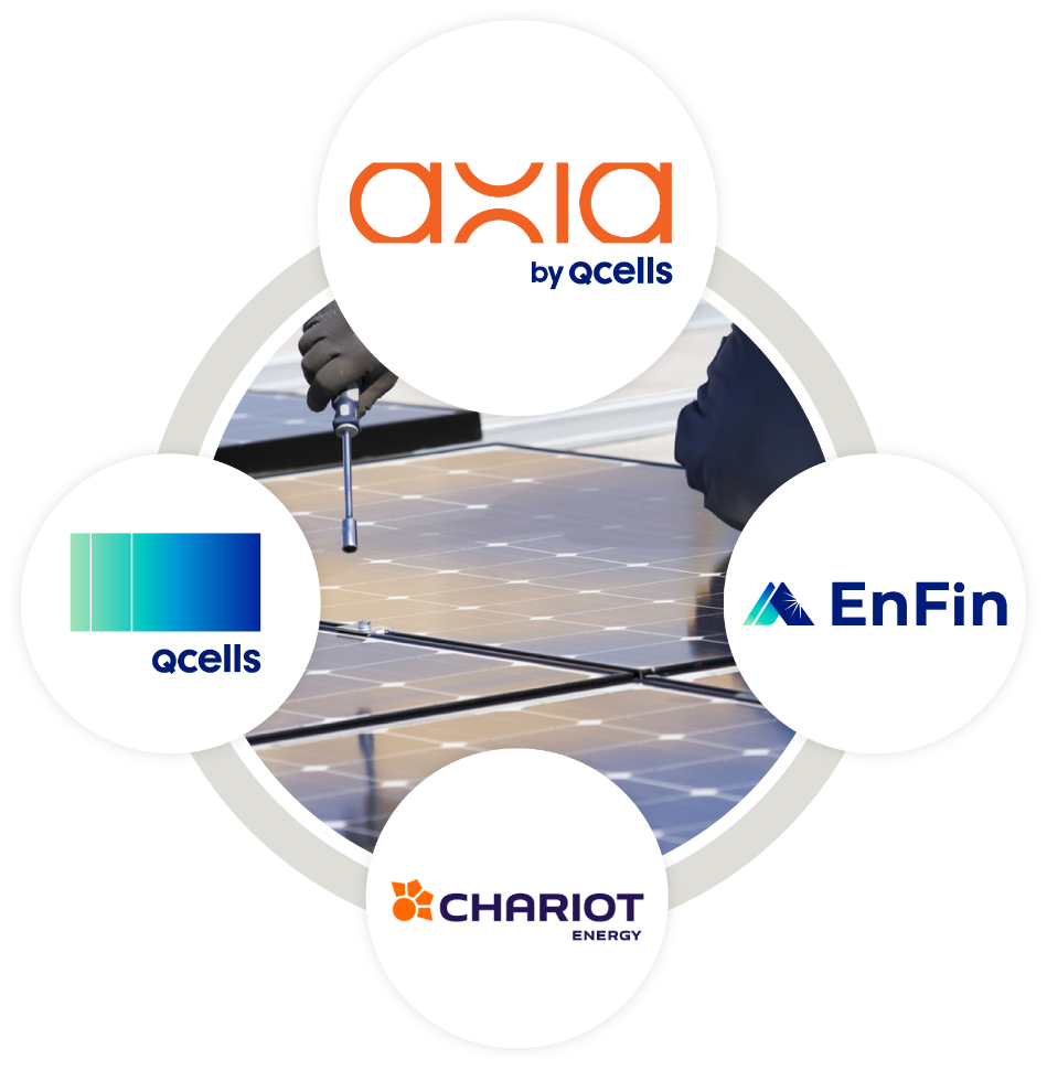 Axia, Qcells, EnFin, and Chariot together
